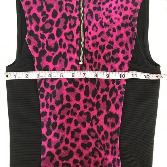 Divided H&M pink leopard print & black mini - Picture 6 of 7